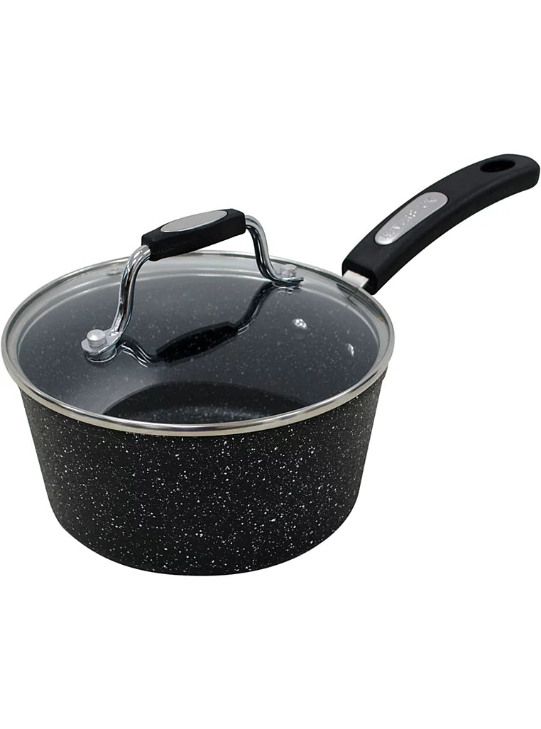 Scoville Neverstick 5 Piece Kitchen Cookware Set - Black