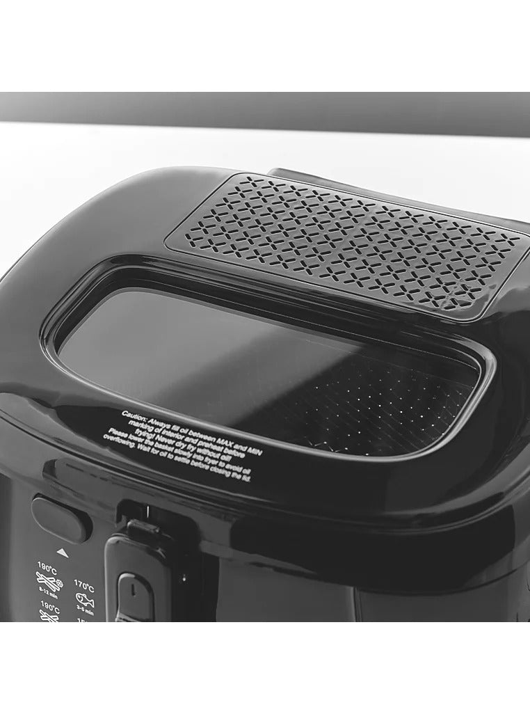 Cheap Fryer: Black 2.5L Deep Fryer Kitchen Appliance