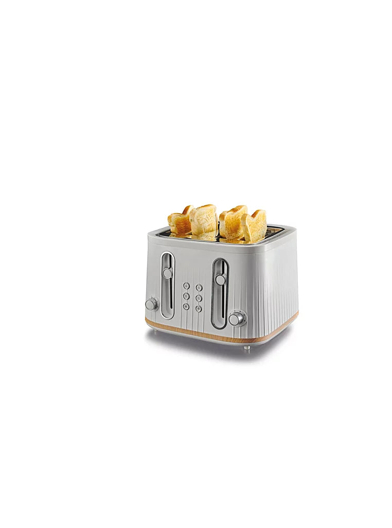 Wood Textured Scandi 4 Slice Toaster