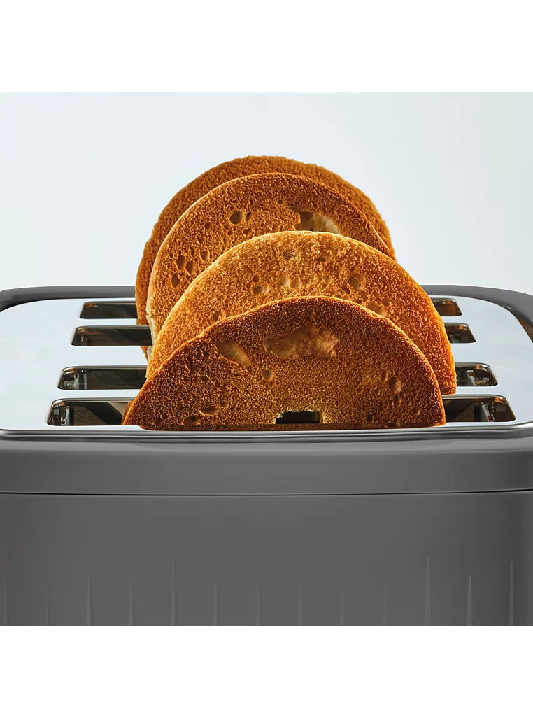 Wood Textured Scandi 4 Slice Toaster