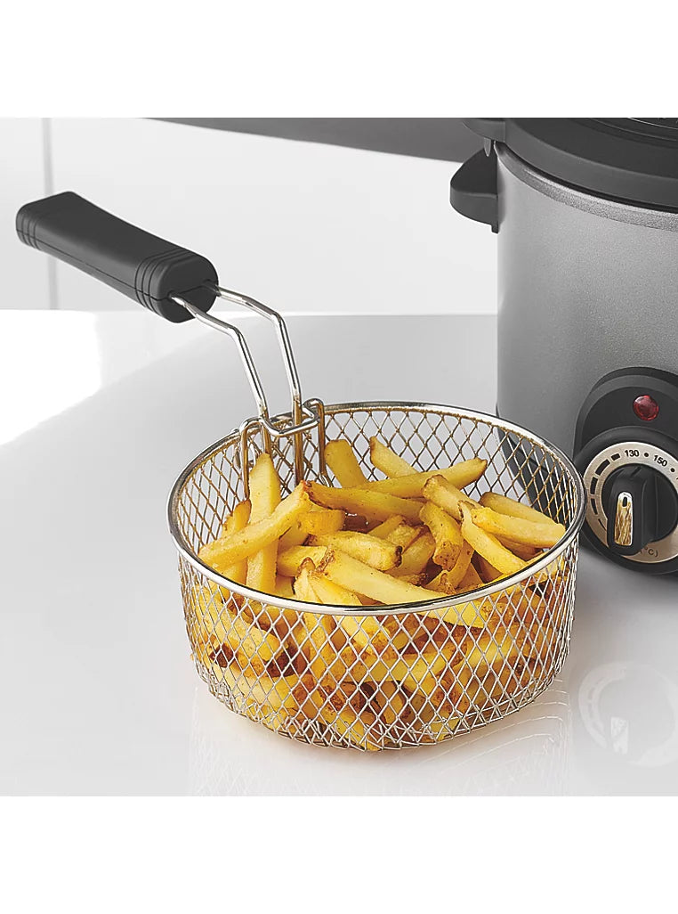 3L Grey Compact Fryer Kitchen Appliance