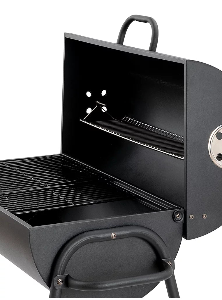 Uniflame 75cm Charcoal Barrel Grill BBQ Home Barbecue Steel Outdoor Barbeque Black