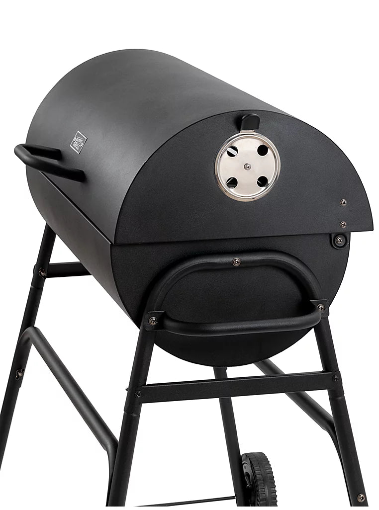 Uniflame 75cm Charcoal Barrel Grill BBQ Home Barbecue Steel Outdoor Barbeque Black