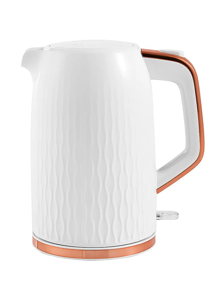 Rose Gold Textured Fast Boil 1.7L Electric Kettle Kitchen Appliance