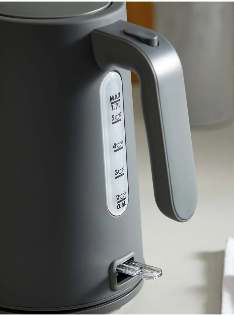 Gino D'Acampo Grey Fast Boil 1.7L Kettle - Grey