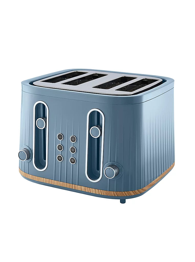 Wood Textured Scandi 4 Slice Toaster